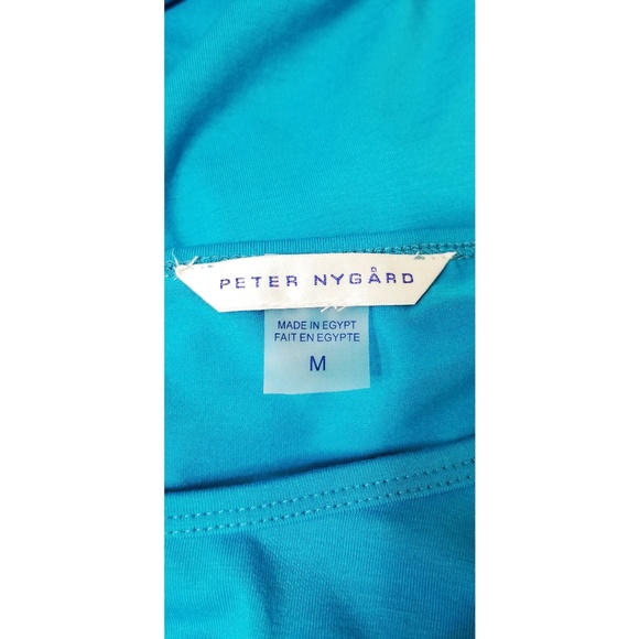 Peter Nygard ruched blouse blue size M - Picture 2 of 8